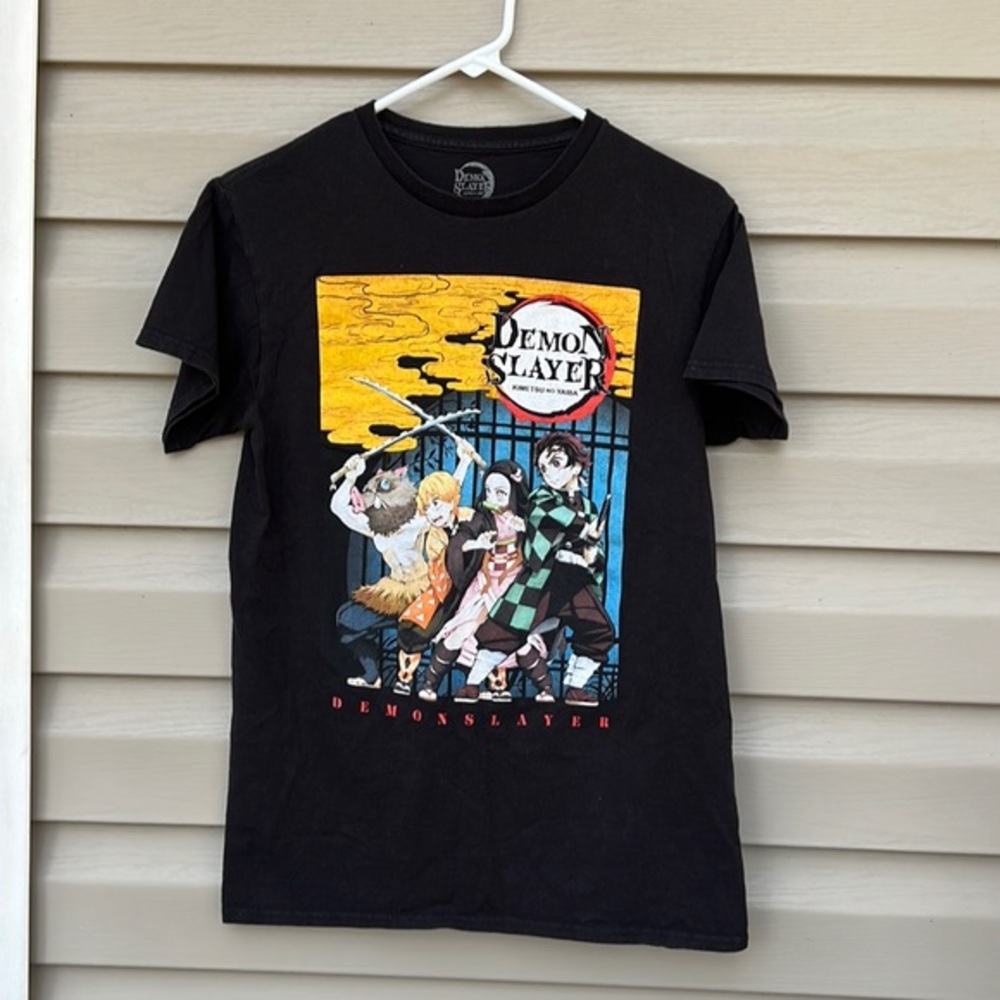 Demon Slayer mens black tee shirt